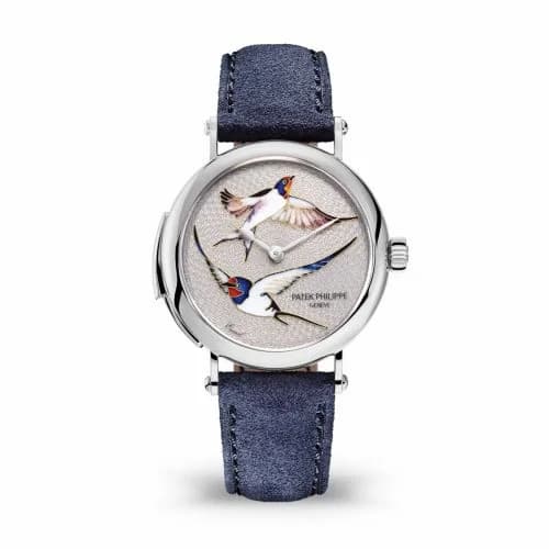 Patek Philippe Minute Repeater 7000 White Gold / Swallows in Flight 7000/50G-010