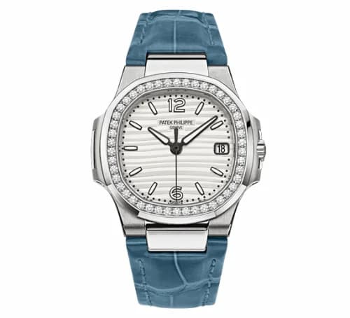 Patek Philippe Nautilus 7010 White Gold / Silvery White / Strap 7010G-011