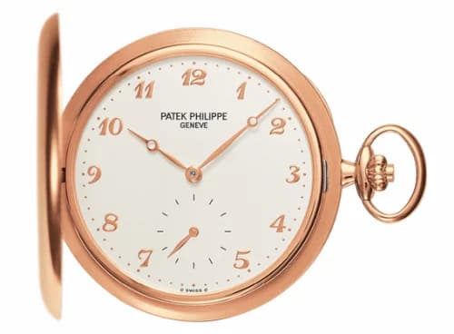 Patek Philippe Pocket Watch Savonette Rose Gold / Silver 980R-001