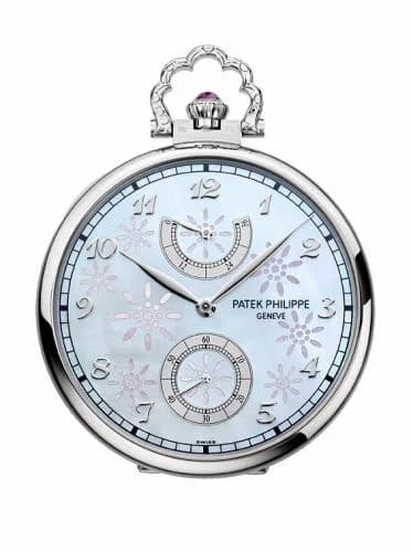 Patek Philippe Pocket Watch Lepine Power Reserve White Gold / Geisha under a Cherry Tree 982/140G — фото часов Patek Philippe Pocket Watch Lepine Power Reserve White Gold / Geisha under a Cherry Tree 982/140G — фото часов