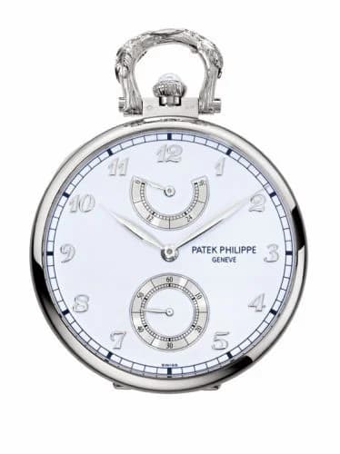 Patek Philippe Pocket Watch Lepine Power Reserve White Gold / Winter Owl 982/146G