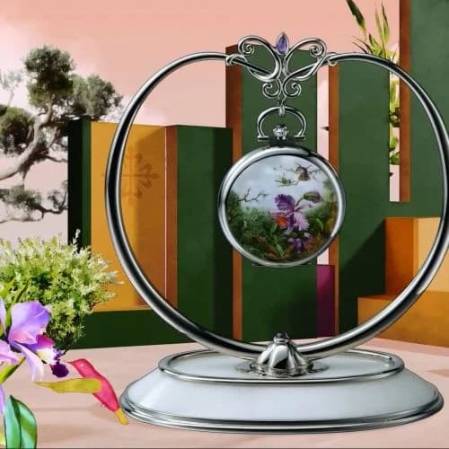 Patek Philippe Pocket Watch Lepine White Gold / Orchids & Hummingbirds 992/144G — фото часов Patek Philippe Pocket Watch Lepine White Gold / Orchids & Hummingbirds 992/144G — фото часов