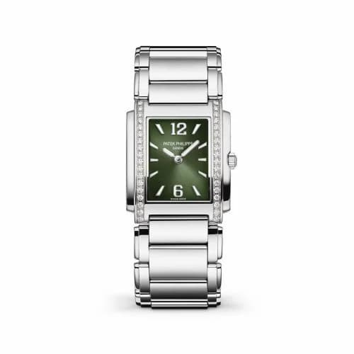 Patek Philippe Twenty~4 Manchette Stainless Steel / Green 4910/1200A-011 — фото часов Patek Philippe Twenty~4 Manchette Stainless Steel / Green 4910/1200A-011 — фото часов