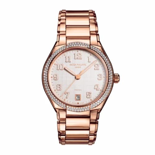 Patek Philippe Twenty-4 Automatic Tiffany Rose Gold / Diamond / Shantung Silk 7300/1200R-010 T