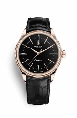 Rolex Cellini Time Everose / Black / Alligator Black 50505-0009