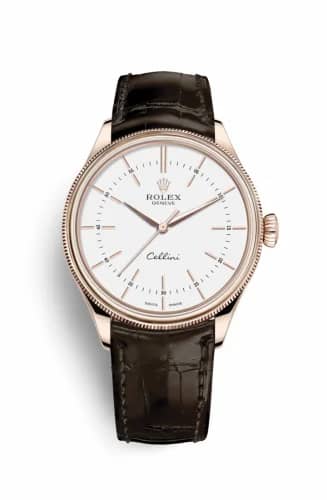 Rolex Cellini Time Everose / White / Alligator Brown 50505-0020