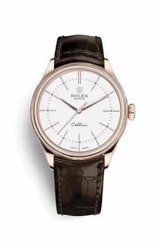 Rolex Cellini Time Everose / White / Alligator Brown 50505-0020 — фото часов Rolex Cellini Time Everose / White / Alligator Brown 50505-0020 — фото часов