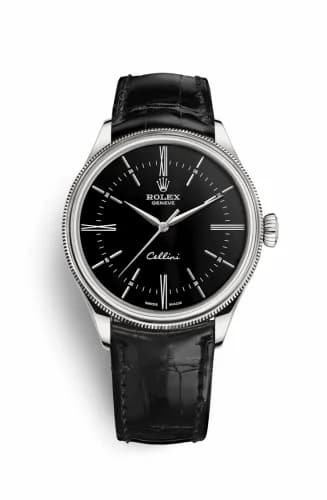 Rolex Cellini Time White Gold / Black / Alligator Black 50509-0006 — фото часов Rolex Cellini Time White Gold / Black / Alligator Black 50509-0006 — фото часов