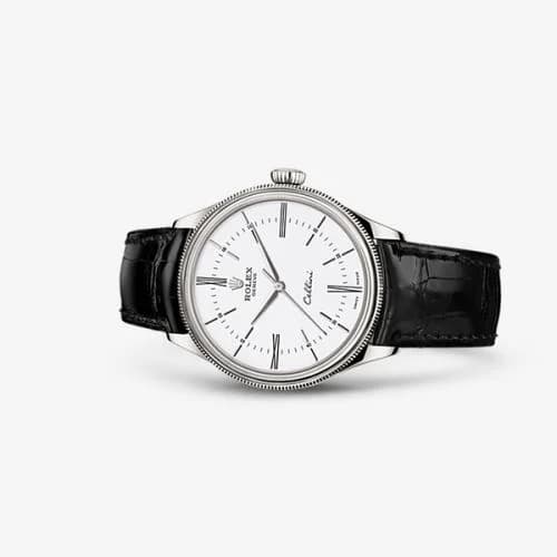 Rolex Cellini Time White Gold / White / Alligator Black 50509-0007 — фото часов Rolex Cellini Time White Gold / White / Alligator Black 50509-0007 — фото часов