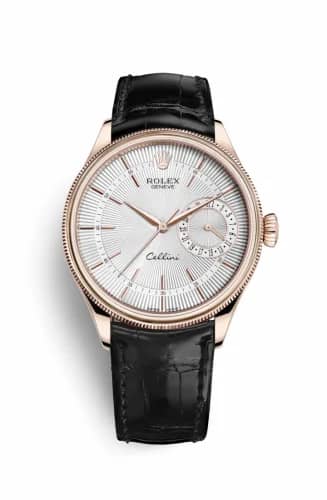 Rolex Cellini Date Everose / Silver / Alligator 50515-0009