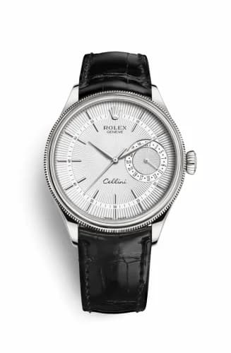 Rolex Cellini Date White Gold / Silver / Alligator Black 50519-0006 — фото часов Rolex Cellini Date White Gold / Silver / Alligator Black 50519-0006 — фото часов