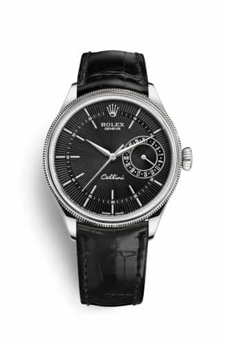 Rolex Cellini Date White Gold / Black / Alligator Black 50519-0007