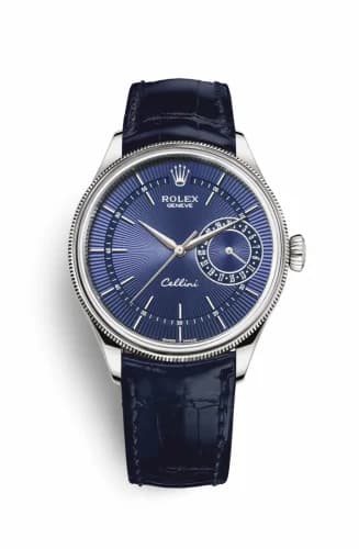 Rolex Cellini Date White Gold / Blue / Alligator Blue 50519-0011 — фото часов Rolex Cellini Date White Gold / Blue / Alligator Blue 50519-0011 — фото часов