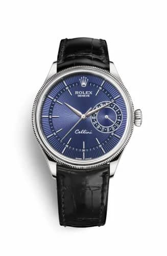 Rolex Cellini Date White Gold / Blue / Alligator Black 50519-0013
