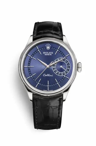 Rolex Cellini Date White Gold / Blue / Alligator Black 50519-0013