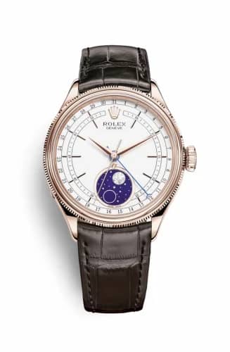 Rolex Cellini Moonphase Everose / White / Alligator 50535-0002