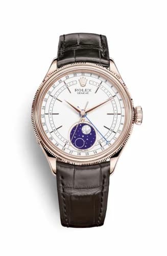 Rolex Cellini Moonphase Everose / White / Alligator 50535-0002