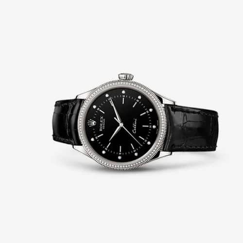 Rolex Cellini Time White Gold / Diamond / Black 50609RBR-0007