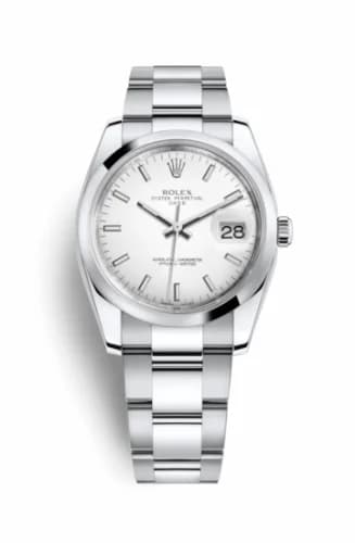 Rolex Oyster Perpetual Date 34 Stainless Steel Domed / Oyster / White 115200-0008 — фото часов Rolex Oyster Perpetual Date 34 Stainless Steel Domed / Oyster / White 115200-0008 — фото часов