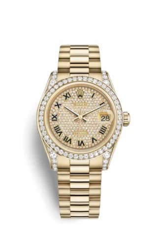 Rolex Datejust 31 Yellow Gold Diamond / President / Paved Roman 178158-0022 — фото часов Rolex Datejust 31 Yellow Gold Diamond / President / Paved Roman 178158-0022 — фото часов