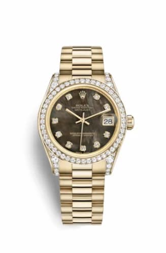Rolex Datejust 31 Yellow Gold Diamond / President / Black MOP 178158-0051 — фото часов Rolex Datejust 31 Yellow Gold Diamond / President / Black MOP 178158-0051 — фото часов
