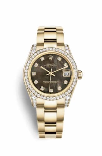 Rolex Datejust 31 Yellow Gold Diamond / Oyster / Black MOP 178158-0056 — фото часов Rolex Datejust 31 Yellow Gold Diamond / Oyster / Black MOP 178158-0056 — фото часов