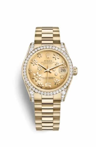 Rolex Datejust 31 Yellow Gold Diamond / President / Champagne Floral 178158-0057 — фото часов Rolex Datejust 31 Yellow Gold Diamond / President / Champagne Floral 178158-0057 — фото часов