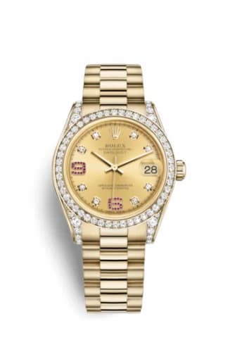 Rolex Datejust 31 Yellow Gold Diamond / President / Champagne Diamonds Rubies 178158-0070 — фото часов Rolex Datejust 31 Yellow Gold Diamond / President / Champagne Diamonds Rubies 178158-0070 — фото часов
