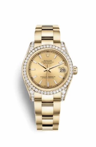 Rolex Datejust 31 Yellow Gold Diamond / Oyster / Champagne 178158-0088 — фото часов Rolex Datejust 31 Yellow Gold Diamond / Oyster / Champagne 178158-0088 — фото часов