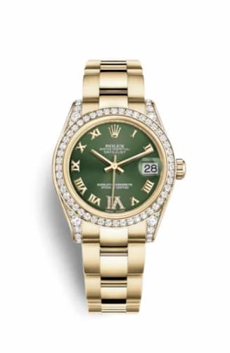 Rolex Datejust 31 Yellow Gold Diamond / Oyster / Olive Roman 178158-0092 — фото часов Rolex Datejust 31 Yellow Gold Diamond / Oyster / Olive Roman 178158-0092 — фото часов