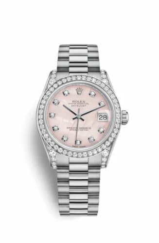 Rolex Datejust 31 White Gold Diamond / President / Pink MOP 178159-0002 — фото часов Rolex Datejust 31 White Gold Diamond / President / Pink MOP 178159-0002 — фото часов