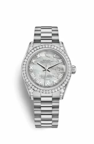 Rolex Datejust 31 White Gold Diamond / President / MOP Roman 178159-0047 — фото часов Rolex Datejust 31 White Gold Diamond / President / MOP Roman 178159-0047 — фото часов