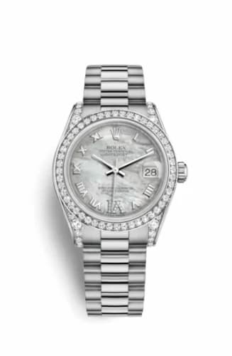Rolex Datejust 31 White Gold Diamond / President / MOP Roman 178159-0051 — фото часов Rolex Datejust 31 White Gold Diamond / President / MOP Roman 178159-0051 — фото часов