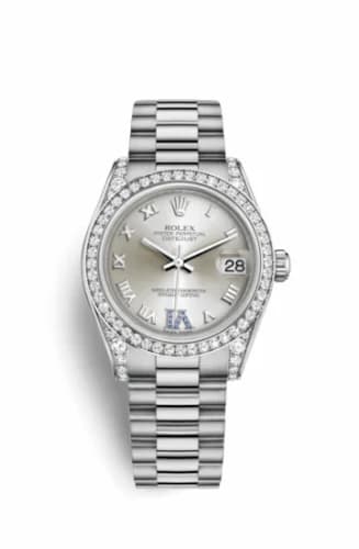 Rolex Datejust 31 White Gold Diamond / President / Silver Roman 178159-0052 — фото часов Rolex Datejust 31 White Gold Diamond / President / Silver Roman 178159-0052 — фото часов