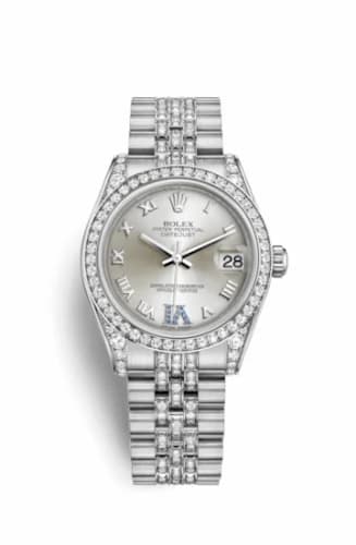 Rolex Datejust 31 White Gold Diamond / Jubilee Diamond / Silver Roman 178159-0056 — фото часов Rolex Datejust 31 White Gold Diamond / Jubilee Diamond / Silver Roman 178159-0056 — фото часов
