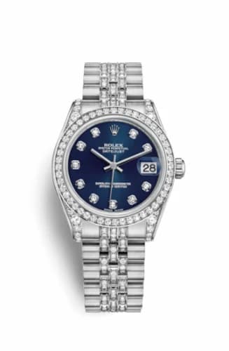 Rolex Datejust 31 White Gold Diamond / Jubilee Diamond / Blue Diamond 178159-0059 — фото часов Rolex Datejust 31 White Gold Diamond / Jubilee Diamond / Blue Diamond 178159-0059 — фото часов
