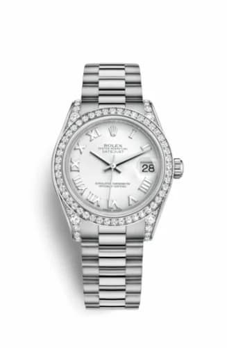 Rolex Datejust 31 White Gold Diamond / President / White Roman 178159-0066 — фото часов Rolex Datejust 31 White Gold Diamond / President / White Roman 178159-0066 — фото часов