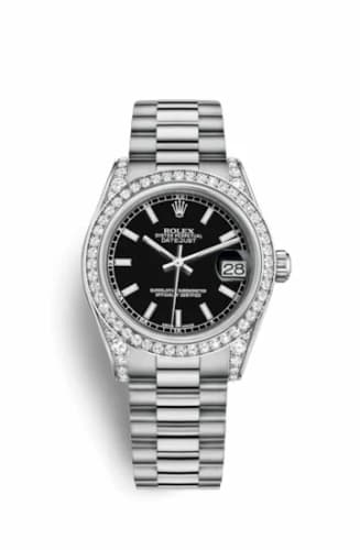 Rolex Datejust 31 White Gold Diamond / President / Black 178159-0068 — фото часов Rolex Datejust 31 White Gold Diamond / President / Black 178159-0068 — фото часов