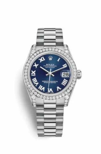 Rolex Datejust 31 White Gold Diamond / President / Blue Roman 178159-0070 — фото часов Rolex Datejust 31 White Gold Diamond / President / Blue Roman 178159-0070 — фото часов