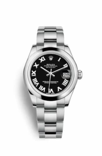 Rolex Datejust 31 Stainless Steel Domed / Oyster / Black Roman 178240-0034 — фото часов Rolex Datejust 31 Stainless Steel Domed / Oyster / Black Roman 178240-0034 — фото часов