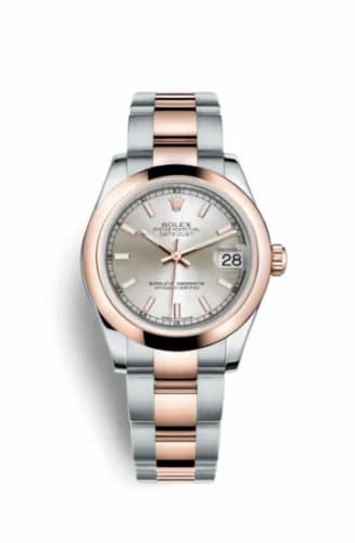 Rolex Datejust 31 Rolesor Everose Domed / Oyster / Silver 178241-0002 — фото часов Rolex Datejust 31 Rolesor Everose Domed / Oyster / Silver 178241-0002 — фото часов