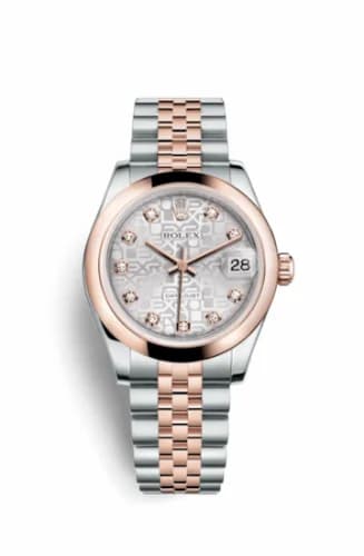 Rolex Datejust 31 Rolesor Everose Domed / Jubilee / Silver Computer 178241-0040 — фото часов Rolex Datejust 31 Rolesor Everose Domed / Jubilee / Silver Computer 178241-0040 — фото часов