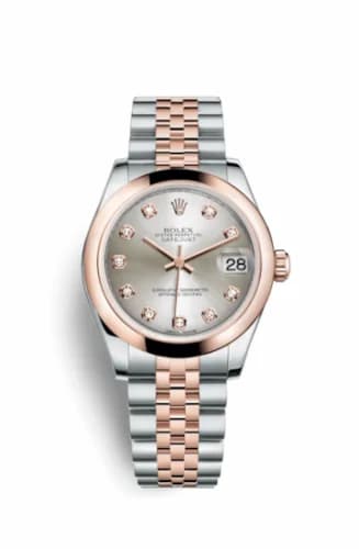 Rolex Datejust 31 Rolesor Everose Domed / Jubilee / Silver Diamonds 178241-0046 — фото часов Rolex Datejust 31 Rolesor Everose Domed / Jubilee / Silver Diamonds 178241-0046 — фото часов
