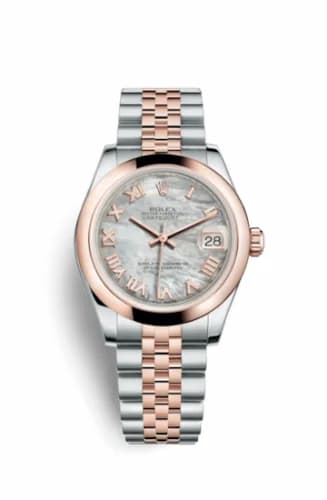 Rolex Datejust 31 Rolesor Everose Domed / Jubilee / MOP Roman 178241-0057 — фото часов Rolex Datejust 31 Rolesor Everose Domed / Jubilee / MOP Roman 178241-0057 — фото часов