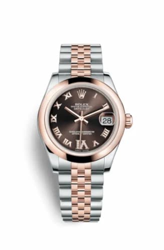 Rolex Datejust 31 Rolesor Everose Domed / Jubilee / Chocolate Roman 178241-0070 — фото часов Rolex Datejust 31 Rolesor Everose Domed / Jubilee / Chocolate Roman 178241-0070 — фото часов