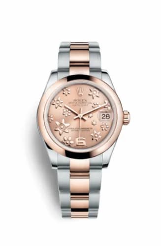 Rolex Datejust 31 Rolesor Everose Domed / Oyster / Pink Floral 178241-0075 — фото часов Rolex Datejust 31 Rolesor Everose Domed / Oyster / Pink Floral 178241-0075 — фото часов
