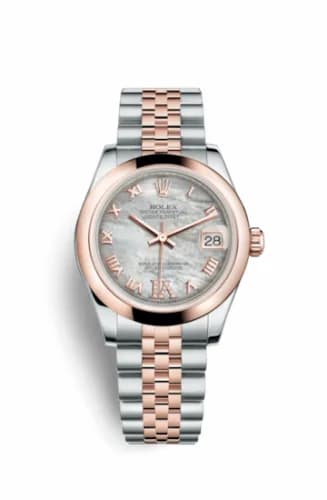 Rolex Datejust 31 Rolesor Everose Domed / Jubilee / MOP Roman 178241-0076 — фото часов Rolex Datejust 31 Rolesor Everose Domed / Jubilee / MOP Roman 178241-0076 — фото часов