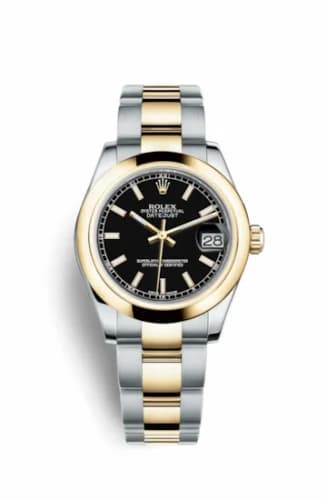 Rolex Datejust 31 Rolesor Yellow Domed / Oyster / Black 178243-0025 — фото часов Rolex Datejust 31 Rolesor Yellow Domed / Oyster / Black 178243-0025 — фото часов