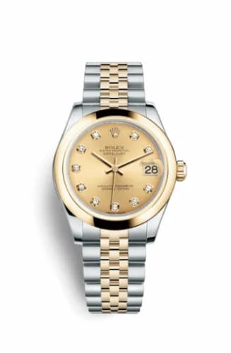 Rolex Datejust 31 Rolesor Yellow Domed / Jubilee / Champagne Diamond 178243-0037 — фото часов Rolex Datejust 31 Rolesor Yellow Domed / Jubilee / Champagne Diamond 178243-0037 — фото часов