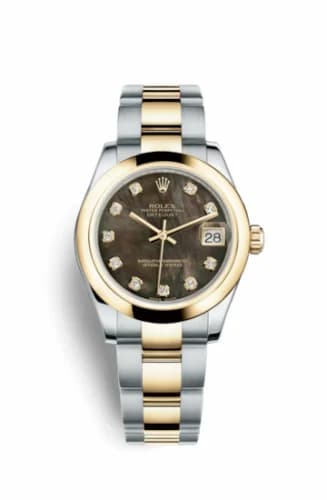 Rolex Datejust 31 Rolesor Yellow Domed / Oyster / Black MOP 178243-0068 — фото часов Rolex Datejust 31 Rolesor Yellow Domed / Oyster / Black MOP 178243-0068 — фото часов